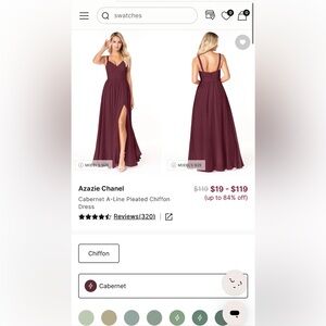 Azazie Chanel Cabernet Maxi Dress